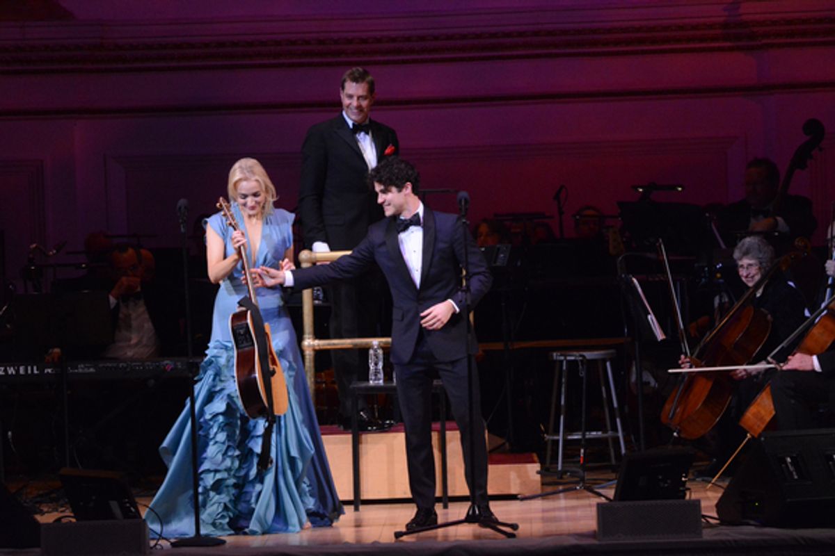 Betsy Wolfe, Steven Reineke and Darren Criss at 