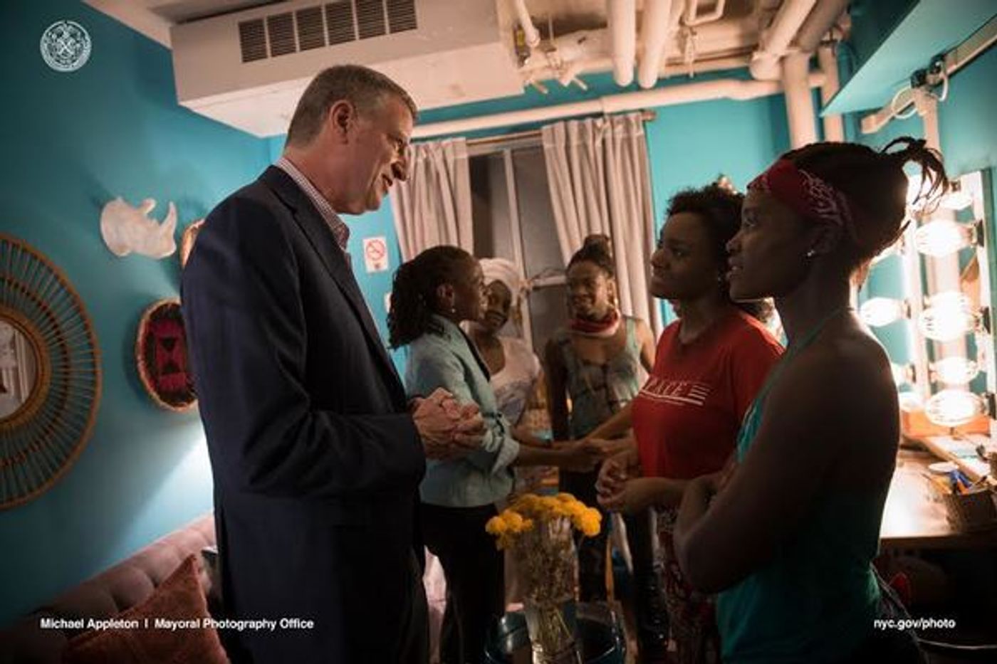 Photo Flash: Mayor Bill de Blasio and First Lady Chirlane McCray Visit ECLIPSED  Image