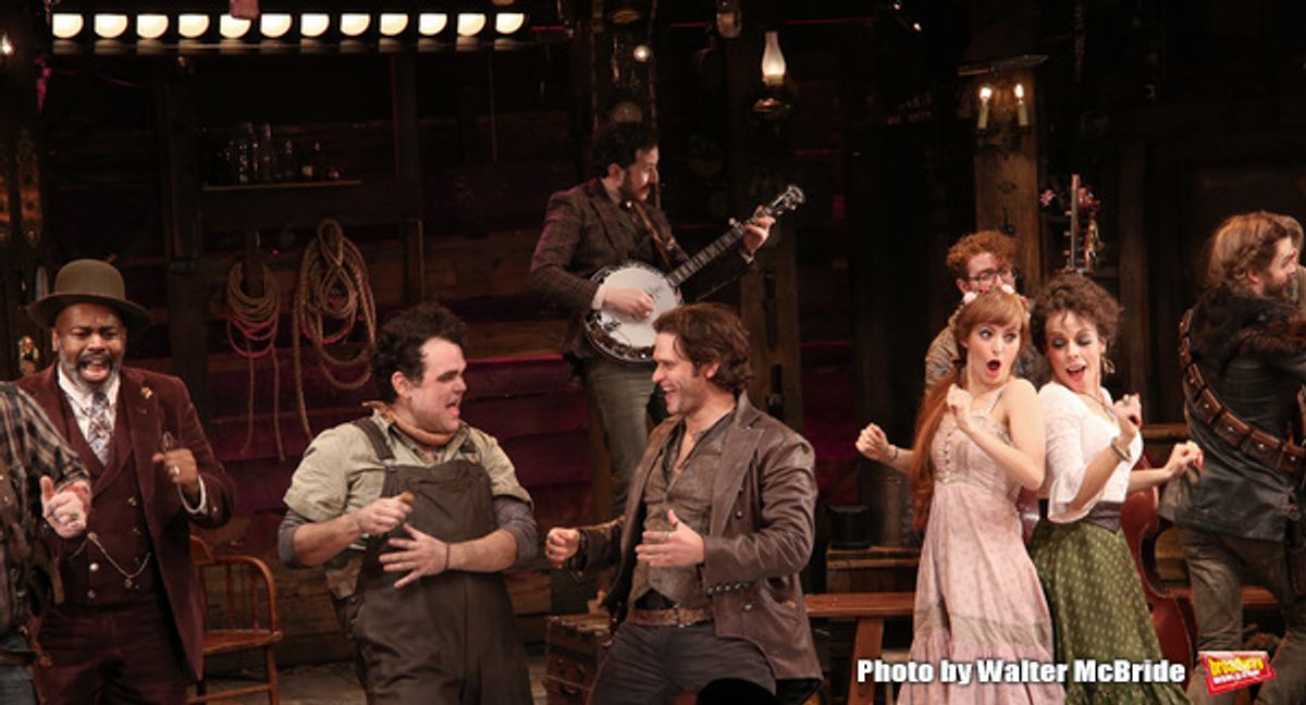 Evan Harrington, Greg Hildreth, Steven Pasquale, Ahna O'Reilly, Leslie Kritzer and Nadia Quinn  at 