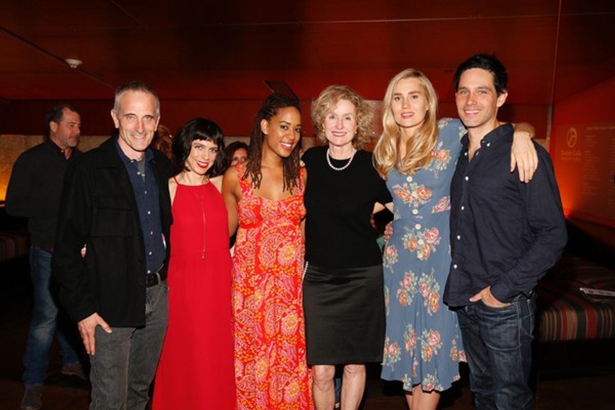  Neel Keller, playwright Sheila Callaghan and Dinora Z. Walcott, Lisa Banes, Nora Kirkpatrick and David Clayton Rogers at 