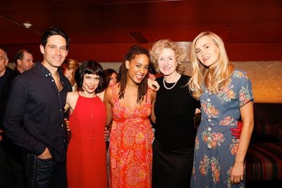 David Clayton Rogers, playwright Sheila Callaghan and Dinora Z. Walcott, Lisa Banes a Photo