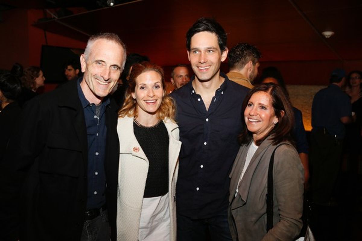 Director Neel Keller, actress Sally Pressman, cast member David Clayton Rogers and Penny Ann Pressman at 