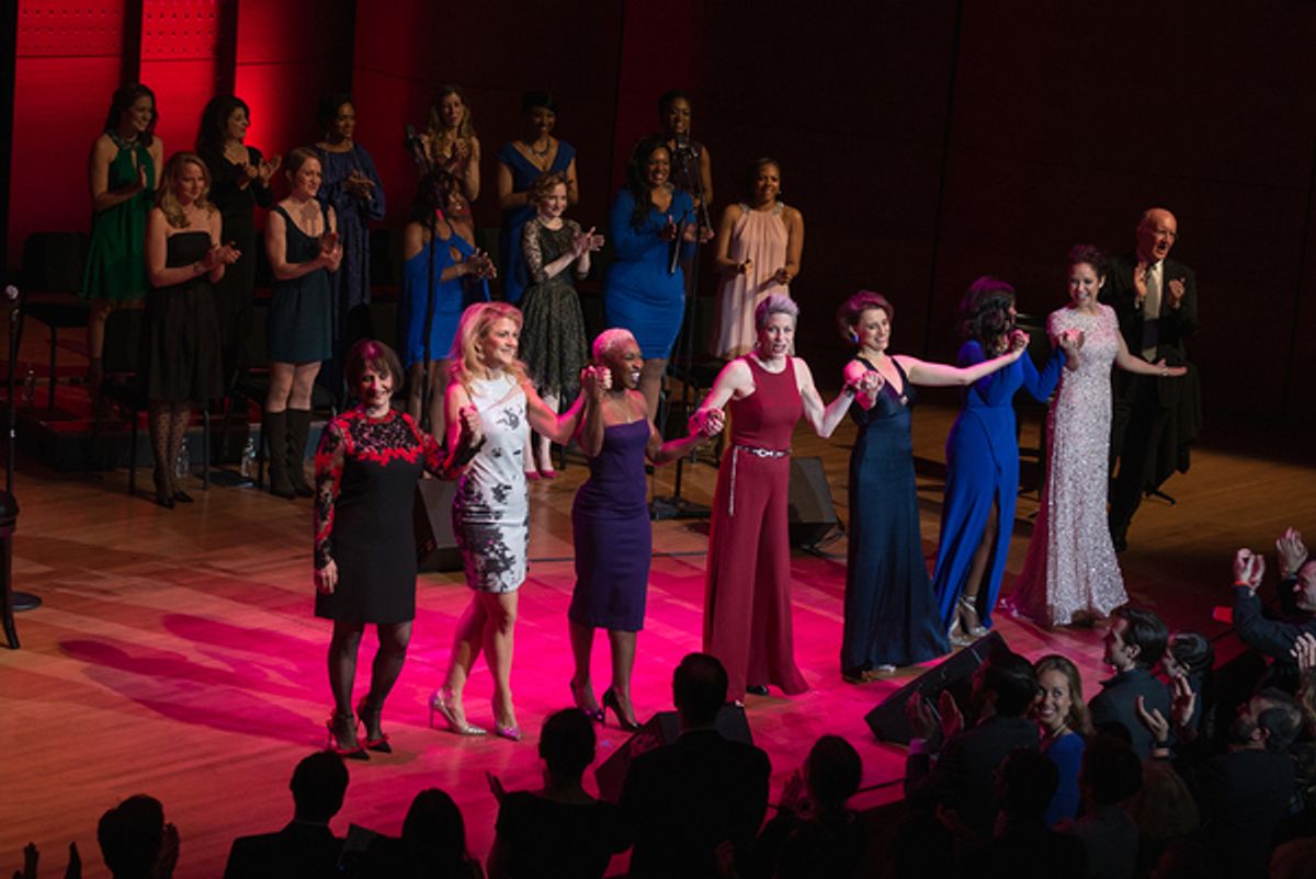 Patti LuPone, Victoria Clark, Cynthia Erivo, Marin Mazzie, Judy Kuhn, Joaquina Kalukango, Alexandra Silber at 