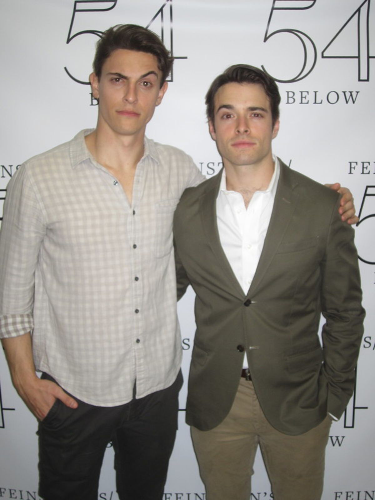 Guest Princes Derek Klena and Corey Cott strike a pose at 
