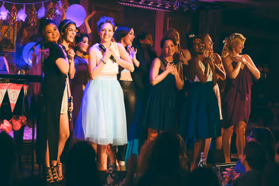 Laura Osnes and cast during ''Join The Party'' Photo