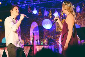 Derek Klena and Taylor Louderman sing 'I See The Light' Photo