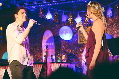 Derek Klena and Taylor Louderman sing ''I See The Light'' Photo