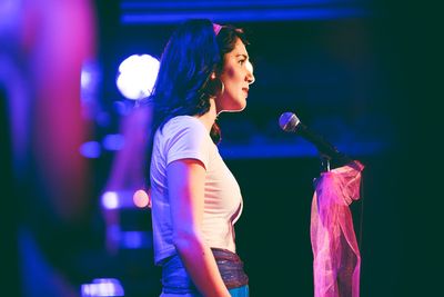 Samantha Massell sings ''God Help The Outcasts'' Photo