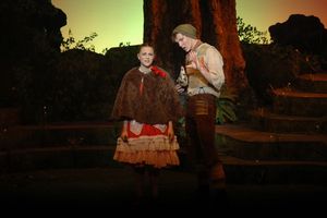 Gia Welch plays Little Red Ridinghood to Cody Rutledge as Jack (of the Beanstalk stor Photo