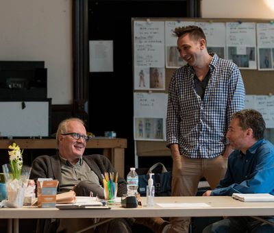 Playwright Tracy Letts, Artistic Producer Jonathan Berry and Dramaturg Ed Sobel Photo
