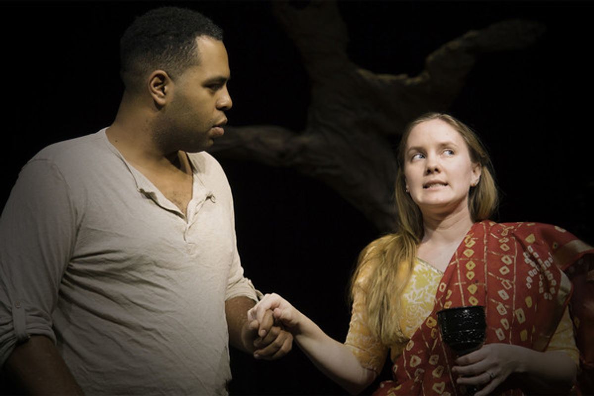 Robert Gray as Theseus and Krista Coleman as Hippolyta. at 
