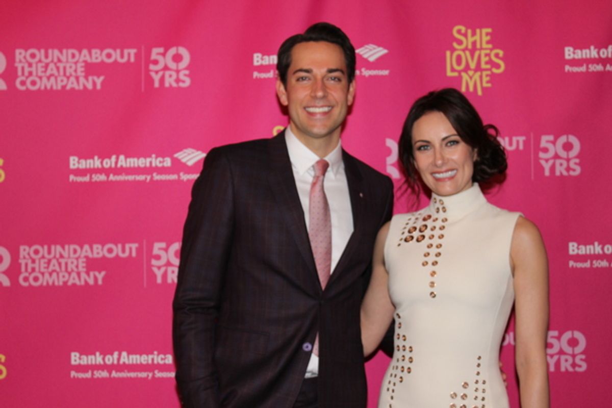 Zachary Levi and Laura Benanti at 