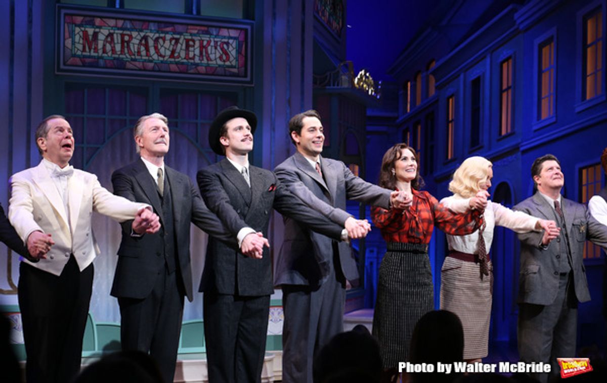 Peter Bartlett, Byron Jennings, Gavin Creel, Zachary Levi, Laura Benanti, Jane Krakowski and Michael McGrath  at 