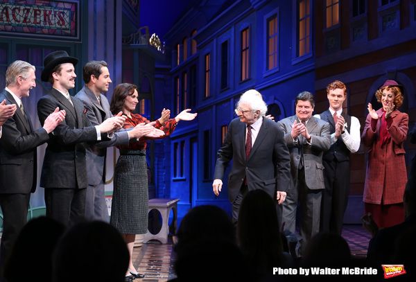 Byron Jennings, Gavin Creel, Zachary Levi, Laura Benanti, Sheldon Harnick, Jane Krako Photo