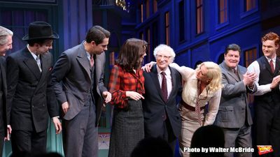 Byron Jennings, Gavin Creel, Zachary Levi, Laura Benanti, Sheldon Harnick, Jane Krako Photo