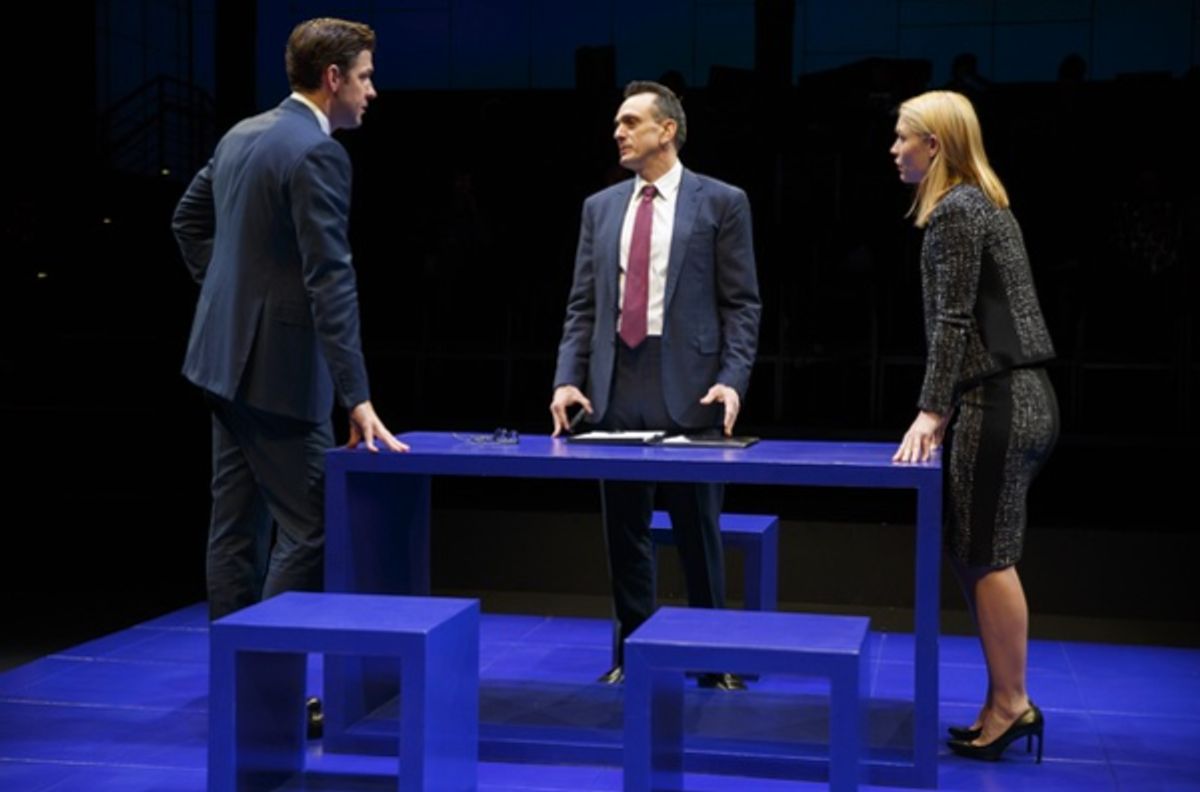 John Krasinski, Hank Azaria, and Claire Danes. Photo Credit: Joan Marcus at 