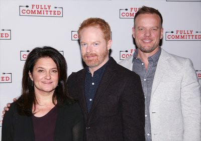 Playwright Becky Mode, actor Jesse Tyler Ferguson and  Jason Moore Photo