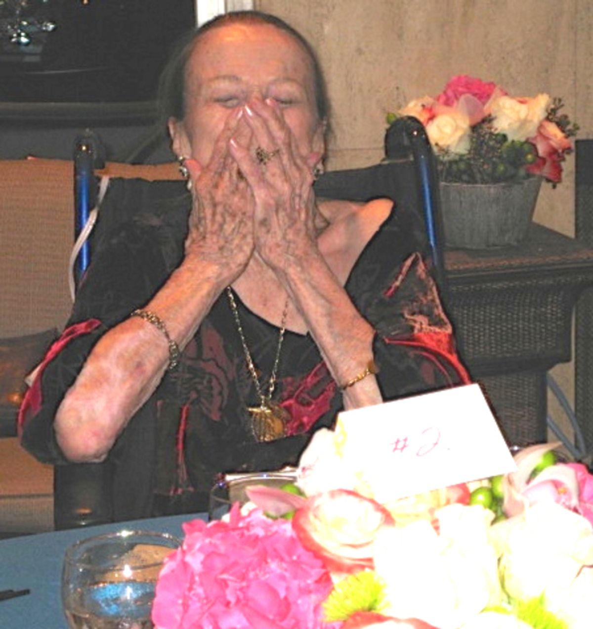 Legend and Icon, Patricia Morison, overwhelmed with joy at 