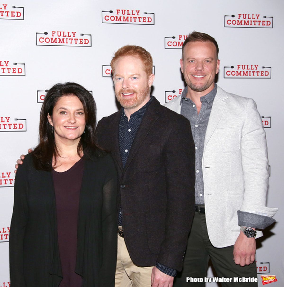 Playwright Becky Mode, actor Jesse Tyler Ferguson and  Jason Moore  at 