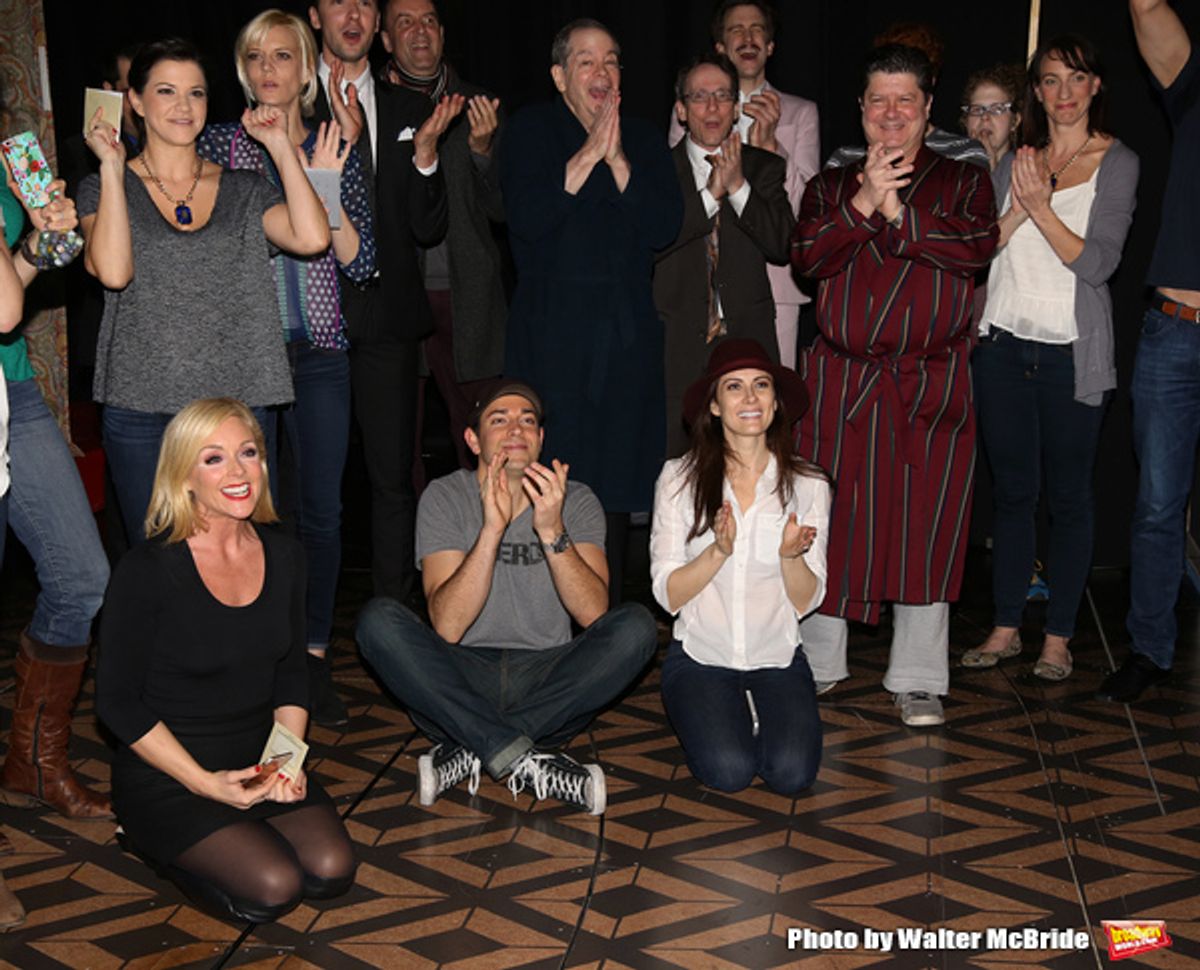  Jane Krakowski, Zachary Levi ans Laura Benanti with the cast   at 