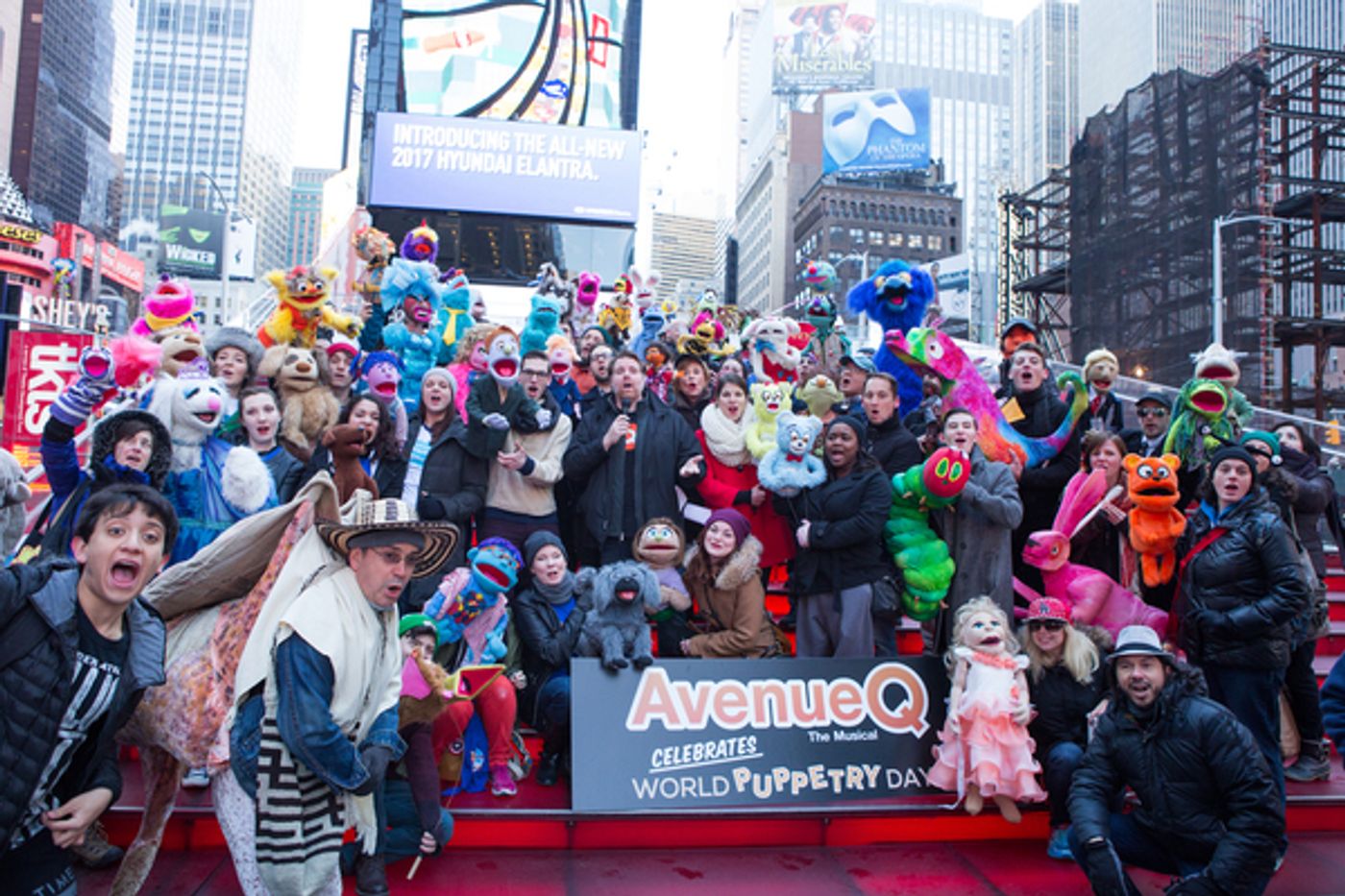Photo Flash: AVENUE Q Celebrates World Puppetry Day in Times Square  Image