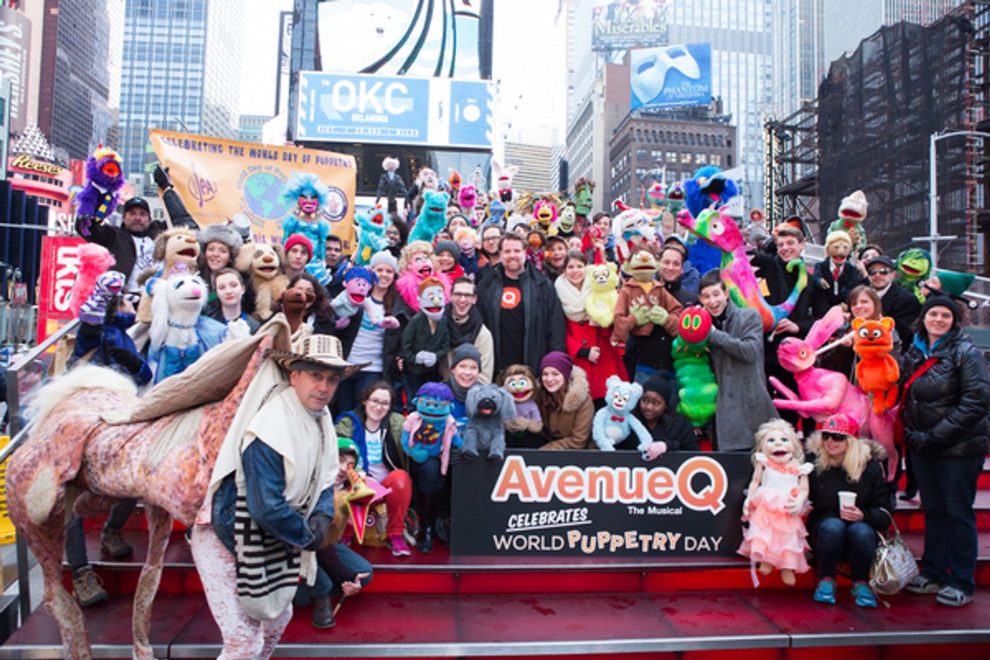 Photo Flash: AVENUE Q Celebrates World Puppetry Day in Times Square  Image
