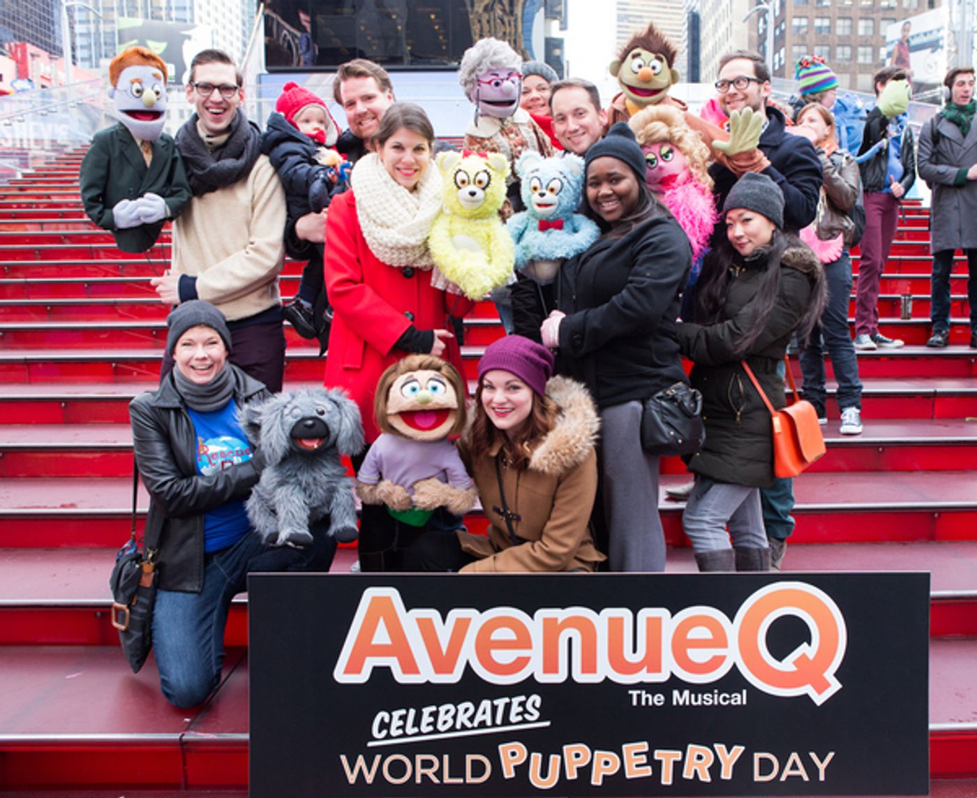 Photo Flash: AVENUE Q Celebrates World Puppetry Day in Times Square  Image