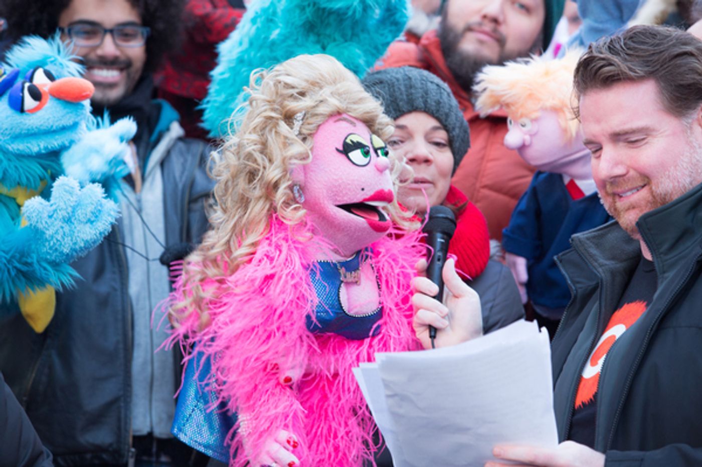 Photo Flash: AVENUE Q Celebrates World Puppetry Day in Times Square  Image