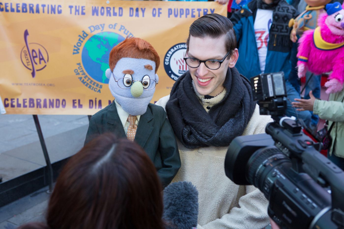 Photo Flash: AVENUE Q Celebrates World Puppetry Day in Times Square  Image