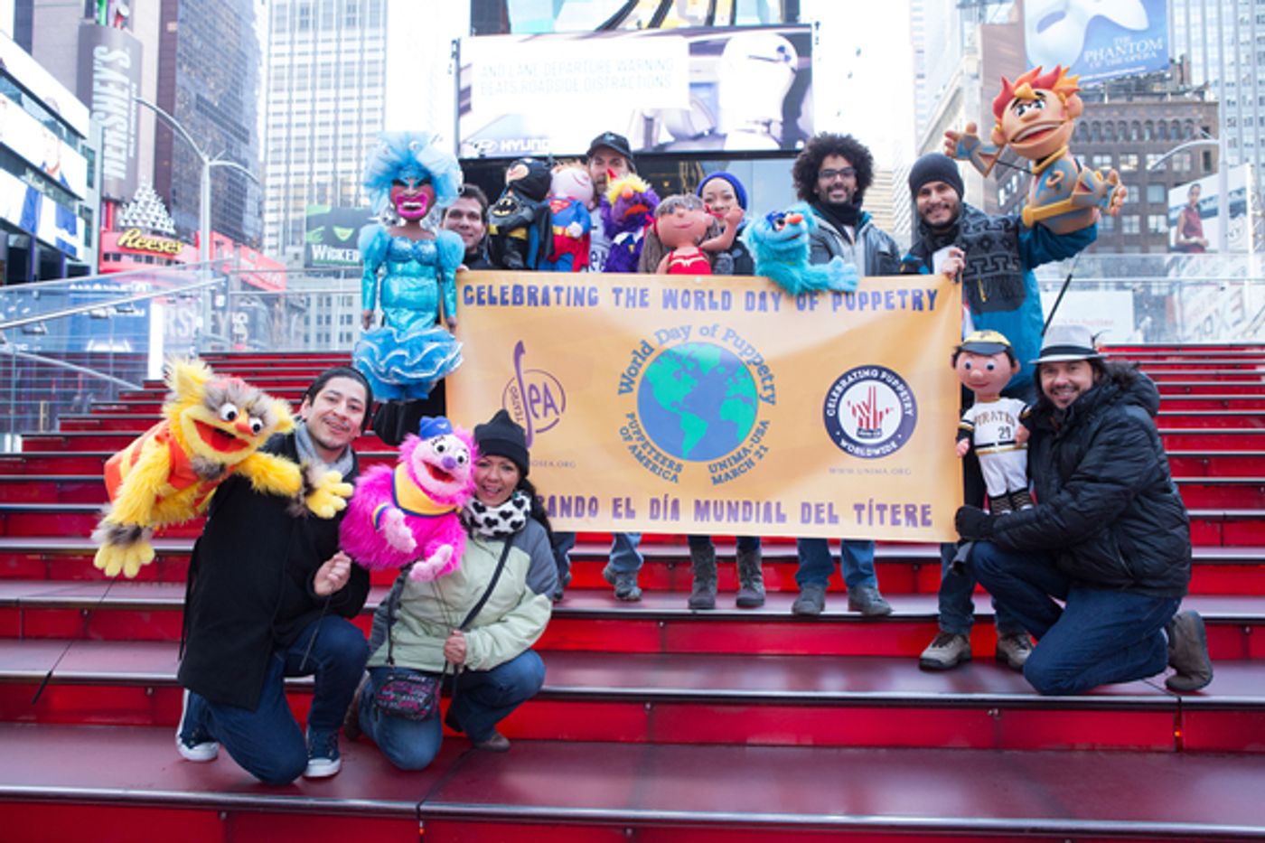 Photo Flash: AVENUE Q Celebrates World Puppetry Day in Times Square  Image