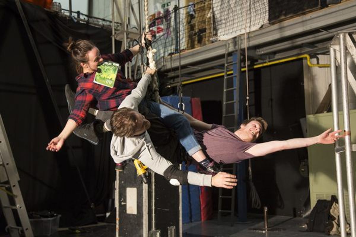Charlie Russell (left), Henry Shields (middle) and Dave Hearn (right) at 