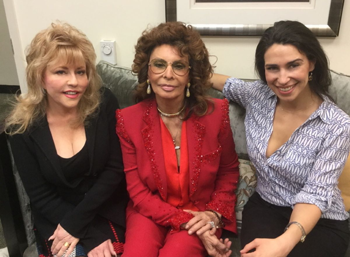 RITA McKENZIE, SOPHIA LOREN, KIM MARESCA
  at 