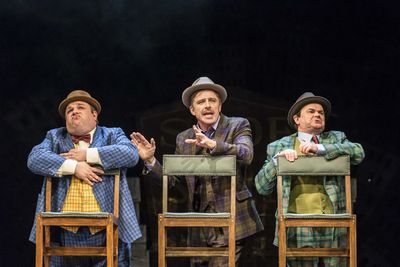 Jack Edwards (Nicely Nicely), Maxwell Caulfield (Nathan Detroit and Mark Sangster (Be Photo