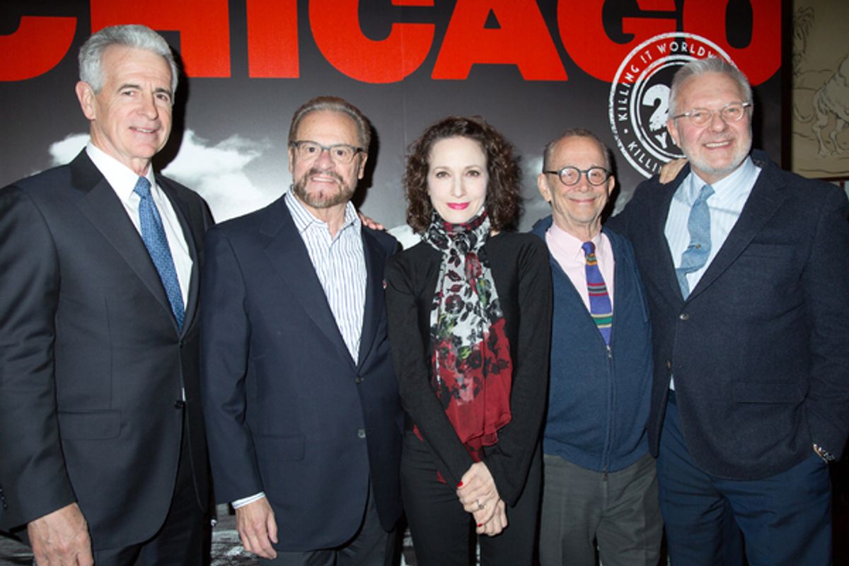 James Naughton, Barry Weissler, Bebe Neuwirth, Joel Grey, Walter Bobbie at 