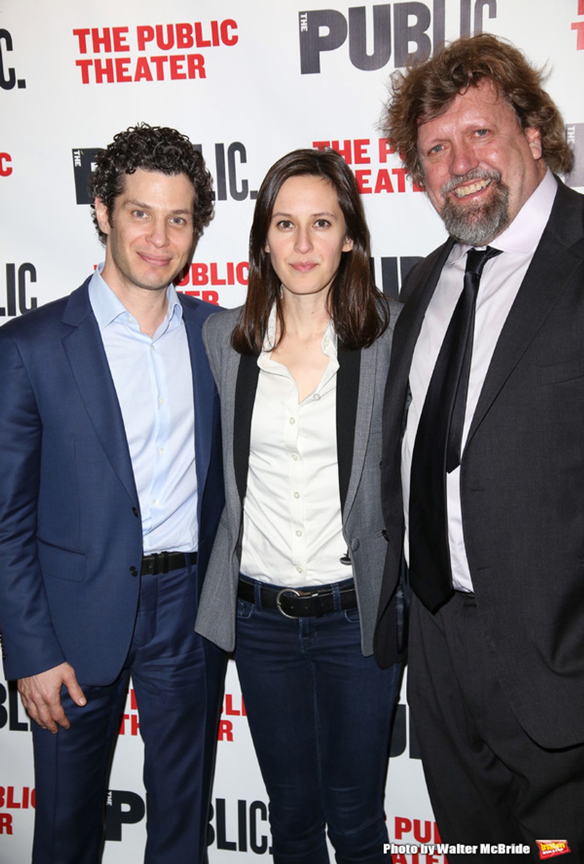 Thomas Kail, Sarah Burgess and Oskar Eustis  at 