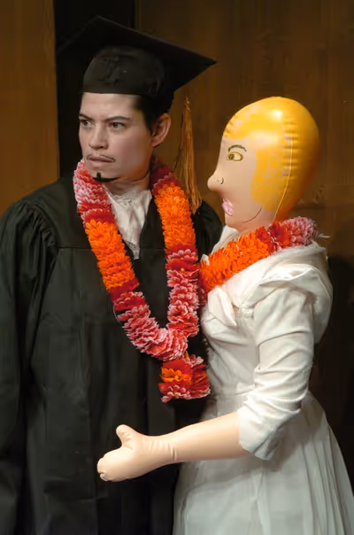 Amy Driesler as Lucentio and Little Sweetie Doll as Bianca Photo