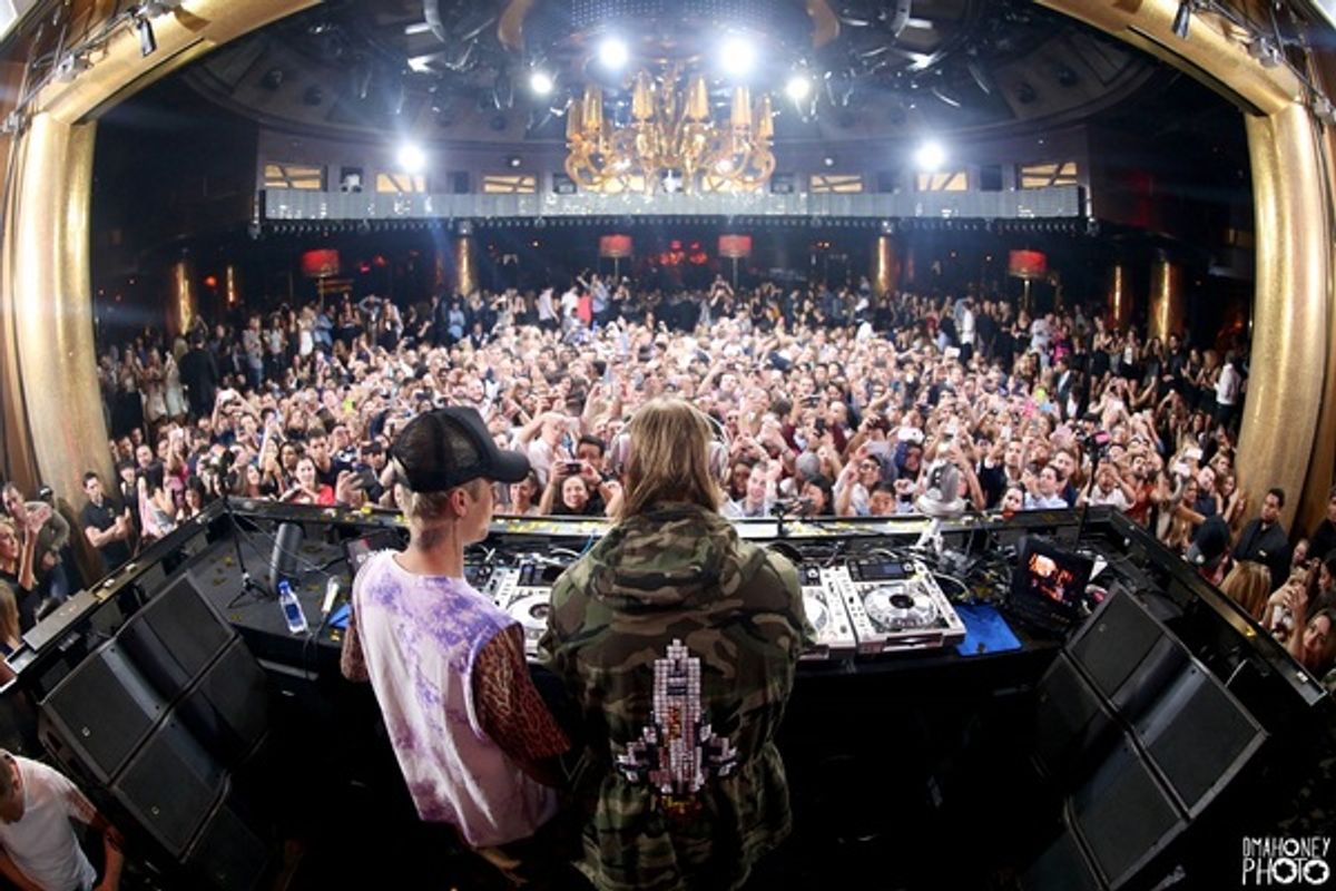 David Guetta and Justin Bieber at 