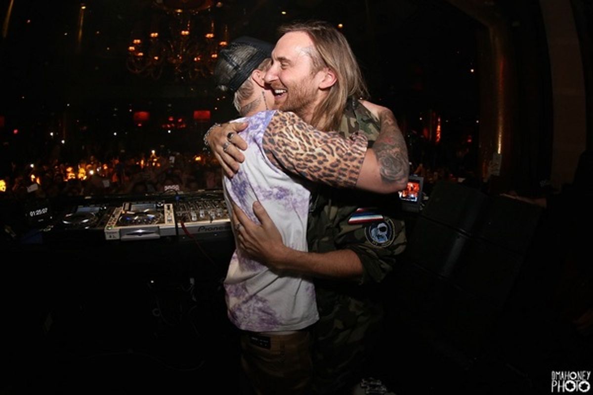 David Guetta and Justin Bieber at 