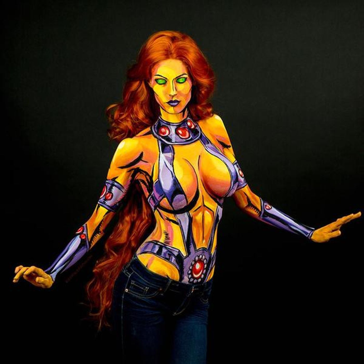 Photo Flash: Artist Kay Pike Transforms Her Body Into Comic Figures Using Body Paint Photo Flash: Artist Kay Pike Transforms Her Body Into Comic Figures Using Body Paint Image