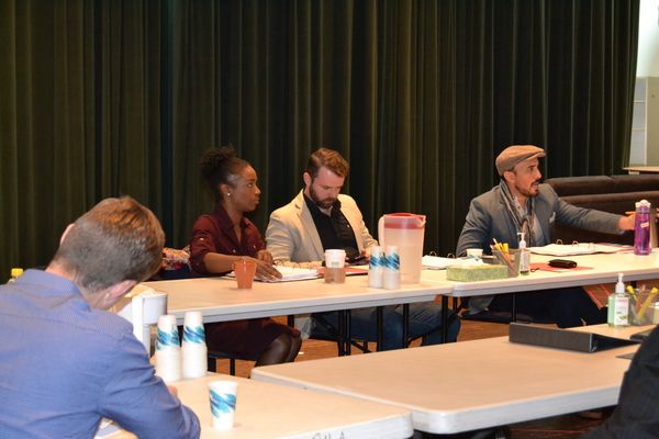 Felicia Curry (Jory), Joe Isenberg (Isaac) and Nehal Joshi (Amir) Photo