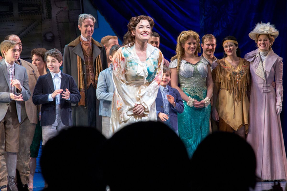 Laura Michelle Kelly and the cast of FINDING NEVERLAND at 