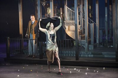 Eden Espinosa as Sadie Thompson with Tally Sessions as Alec MacPhail Photo