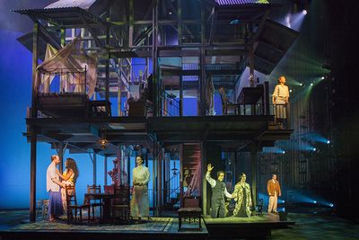 The cast of the world premiere musical RAIN at The Old Globe Photo