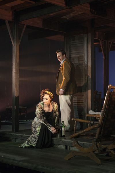Eden Espinosa as Sadie Thompson and Tally Sessions as Alec MacPhail Photo