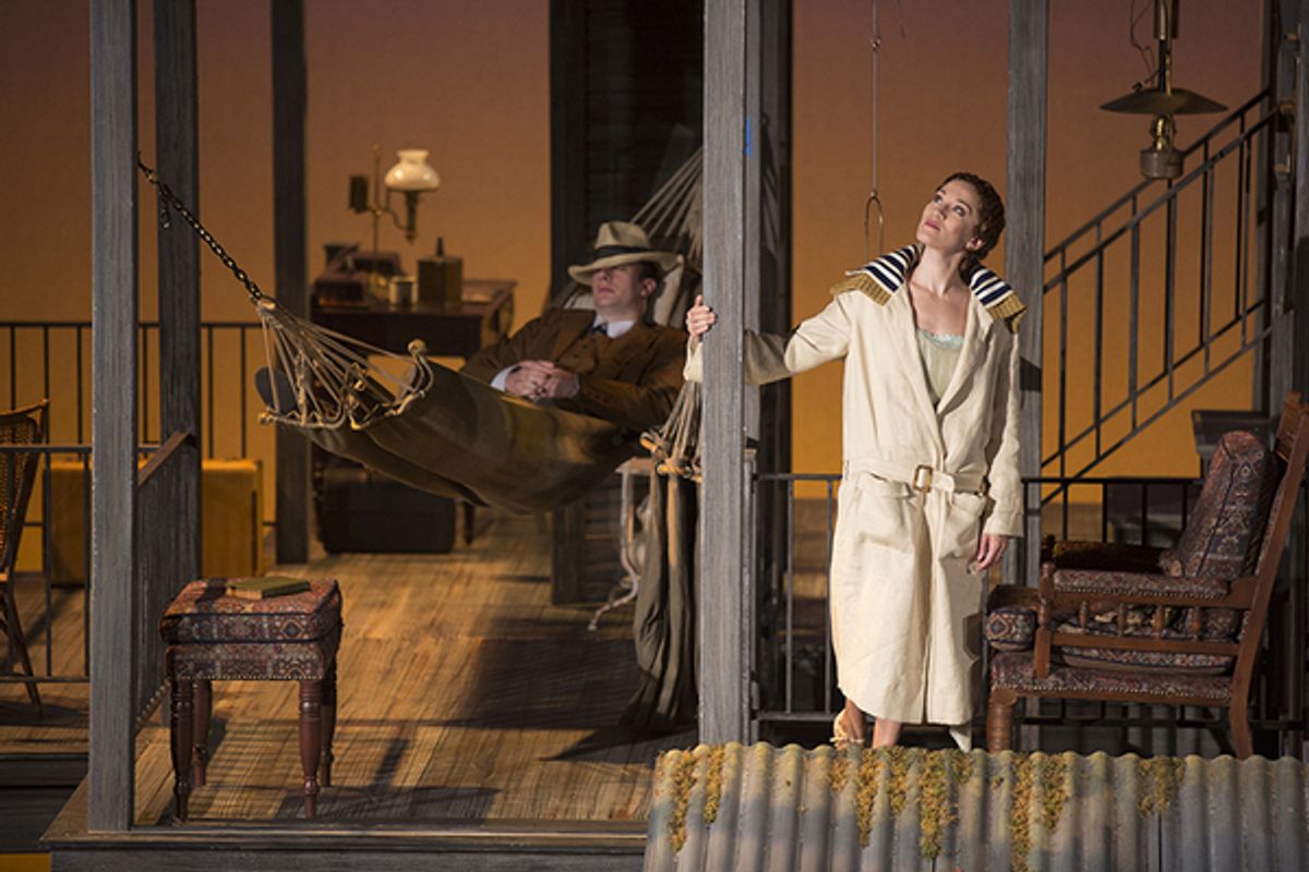 Betsy Morgan as Louisa MacPhail with Tally Sessions as Alec MacPhail at 