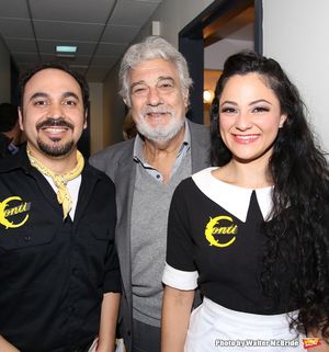 Placido Domingo with Jose Adan Perez and Samarie Alicea Photo