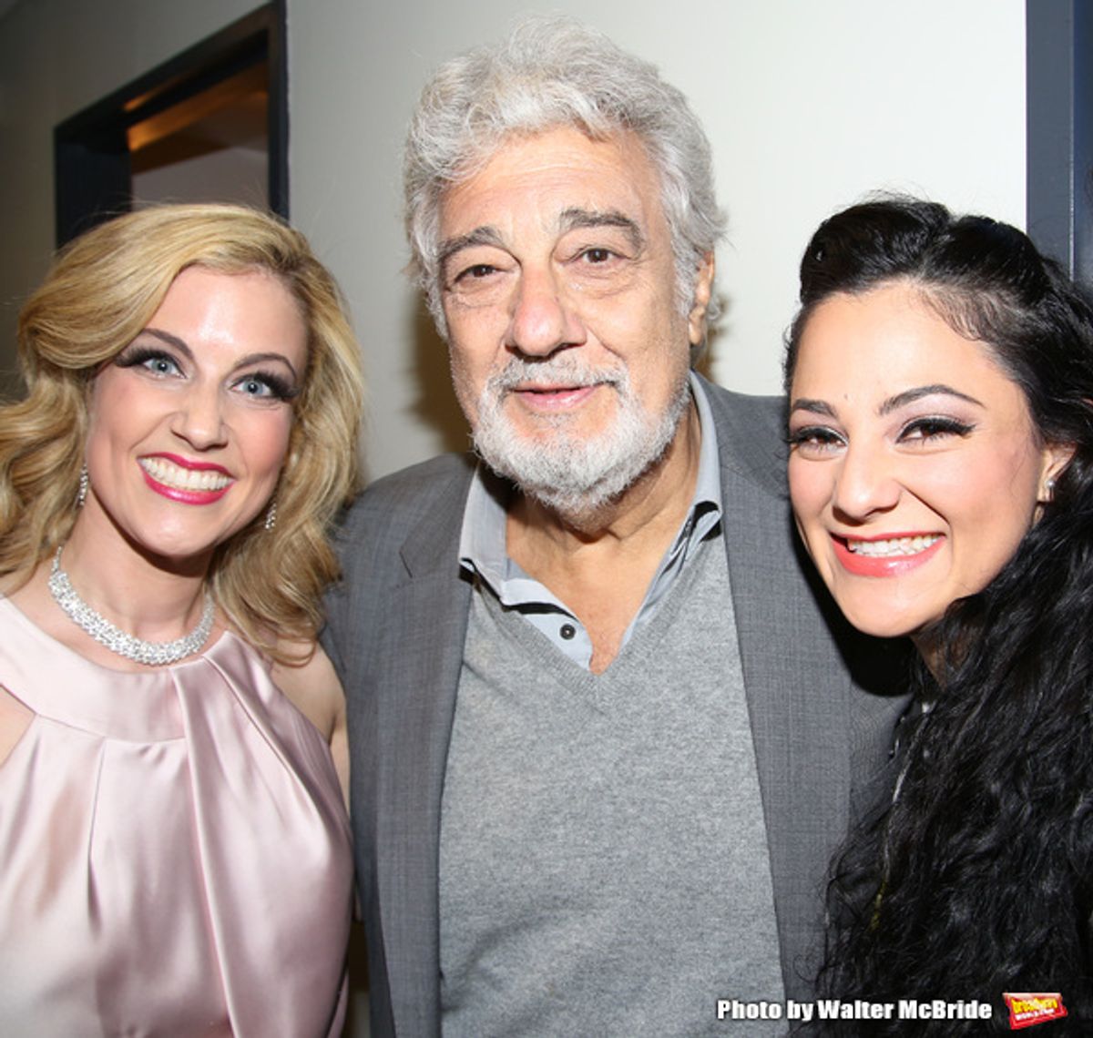 Raquel Suarez-Groen, Placido Domingo and Samarie Alicea at 