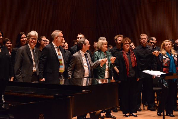 Ted Chapin, David Chase, Larry Hochman, Elisabeth Von Trapp, Judith Clurman and Essen Photo