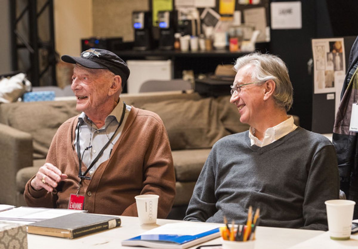 Cast members Alan Mandell and Barry McGovern at 