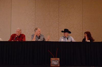Don Collier, Boyd Magers, Robert Fuller and BarBara Luna Photo